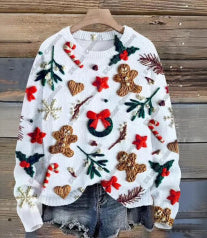 Women's Christmas Casual Round Neck Long Sleeve Sweater