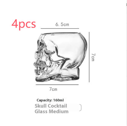 Skull Skull Glass Bottle Halloween Cup