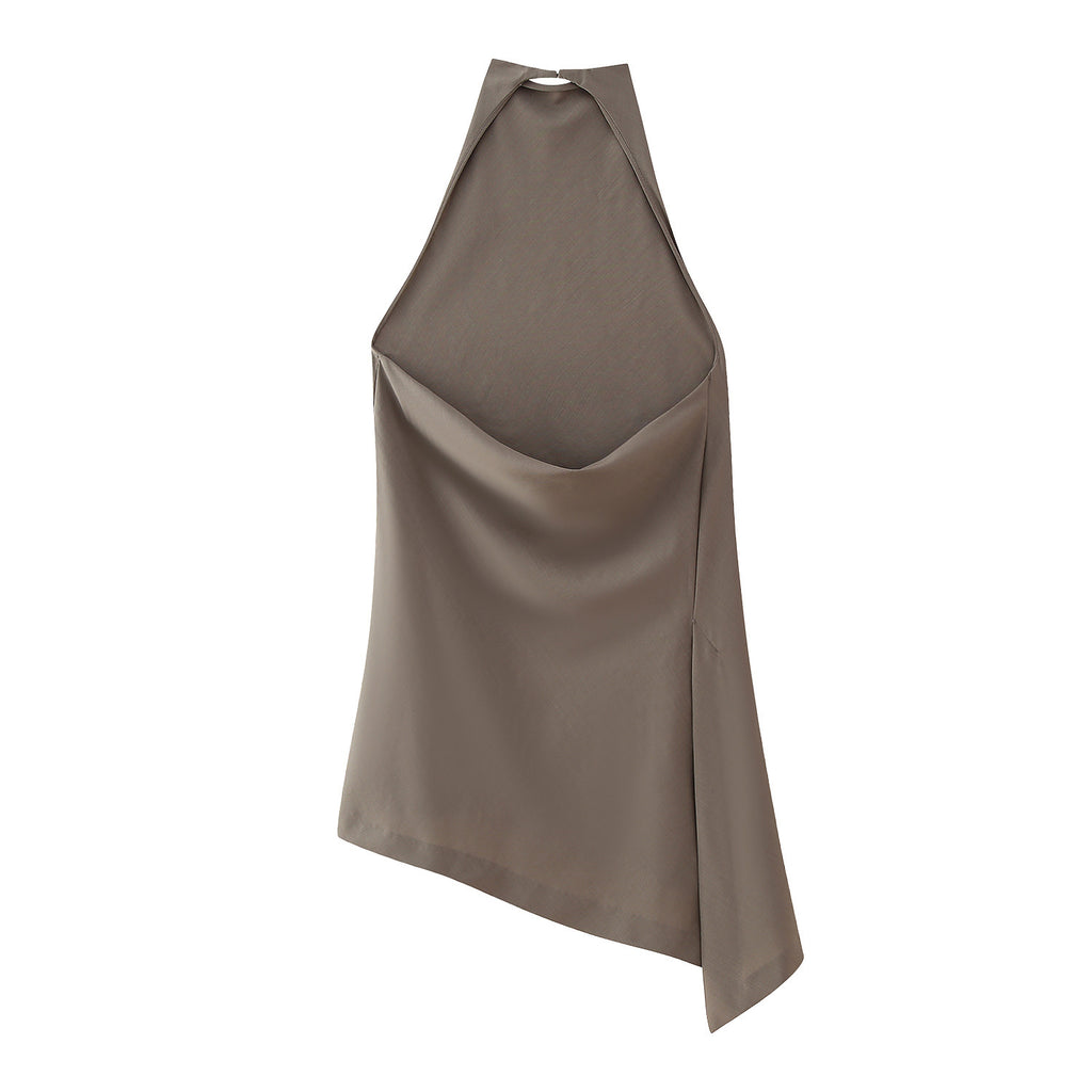 Autumn Women's Wool Hanging Collar Top And Trousers Suit