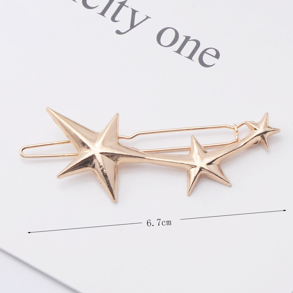 Cupid Heart-shaped Five-pointed Alloy Hair Accessories