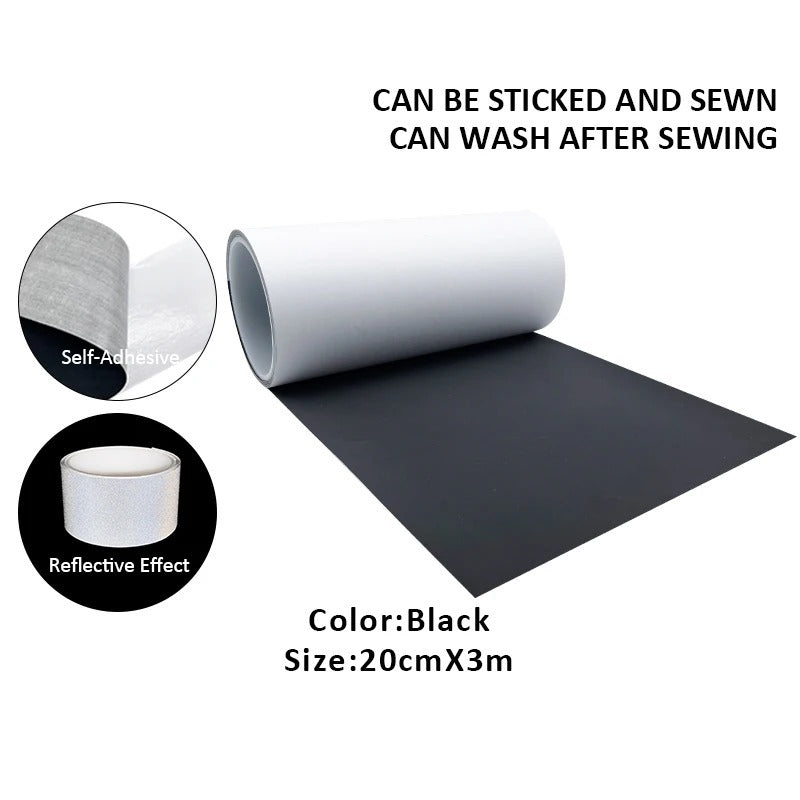 Super Bright Reflective Sticker Black Self-adhesive