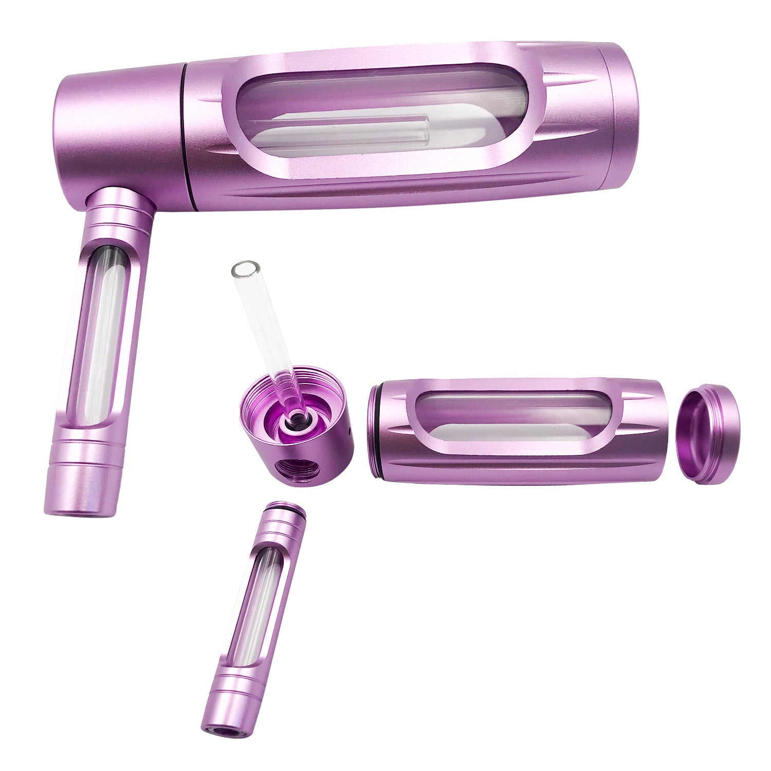 Portable Aluminum Alloy Glass Pipe