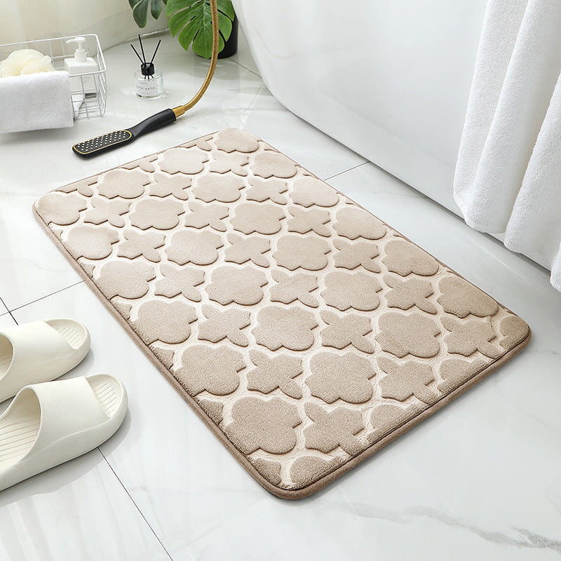 Modern Minimalist Sponge Bathroom Door Non-slip Absorbent Home Ground Mat