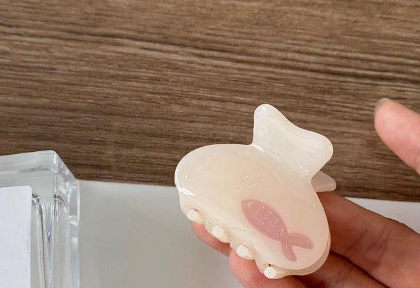 Goldfish Barrettes Ocean Blue Translucent Small Jaw Clip Summer