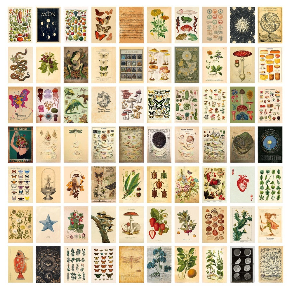 70 Sheets Poster Postcard Poster Decoration Painting