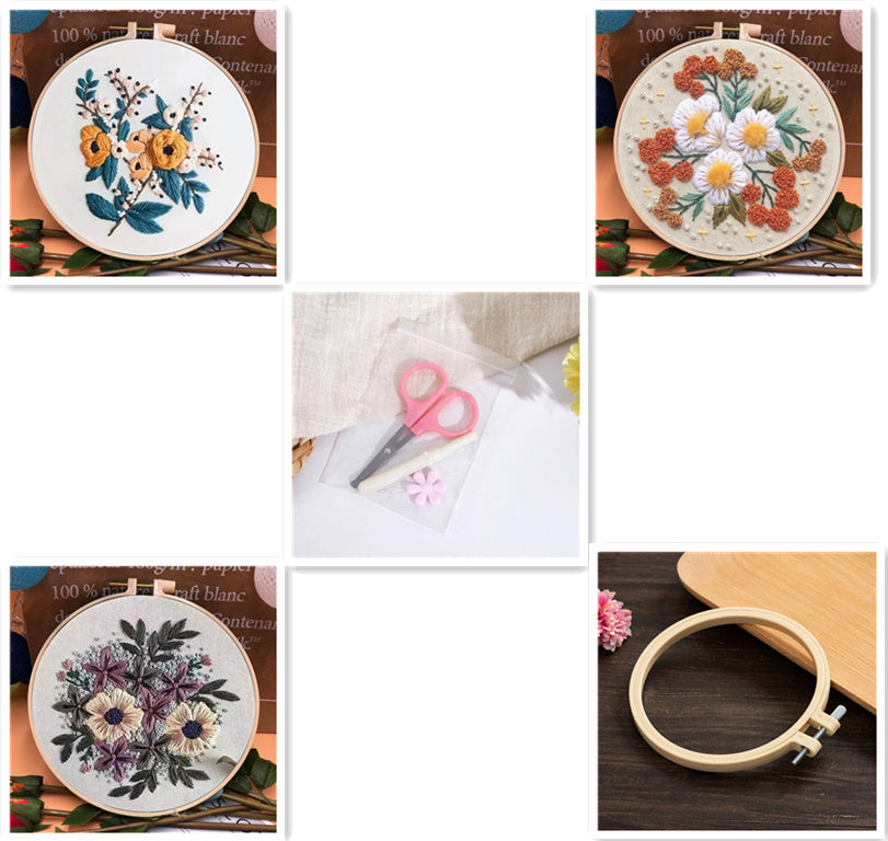 European Style Three-dimensional Fabric Embroidery Material Bag