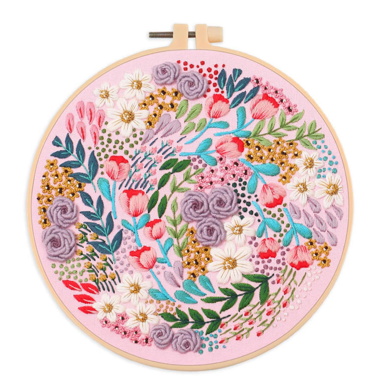 Flower Flower Clumps Embroidery Diy Material Package