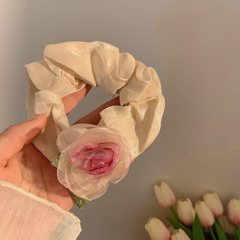 Dried Rose Barrettes Flower Female Mori Style Hair Accessories