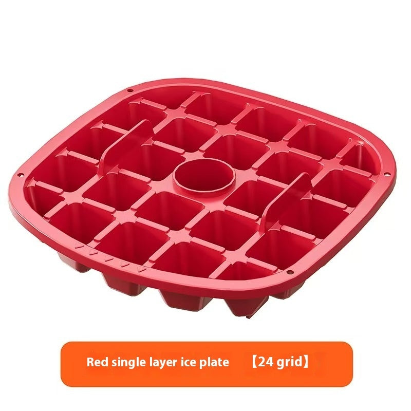 Press-type Convenient Outdoor Portable Ice Tray Large Capacity Ice Bucket 48 Extra-Large Ice Maker Food Grade Plastic Storage Tray Essential Kitchen Gadget
