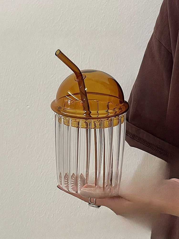 Heat-resistant Cup With Straw