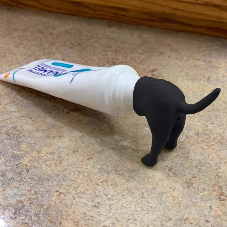 Household Fashion Simple Dog Butt Shape Toothpaste Topper