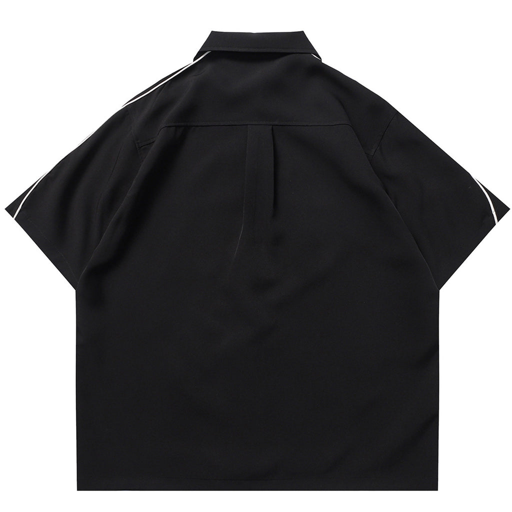 Men's Star Patchwork Short Sleeved Shirt