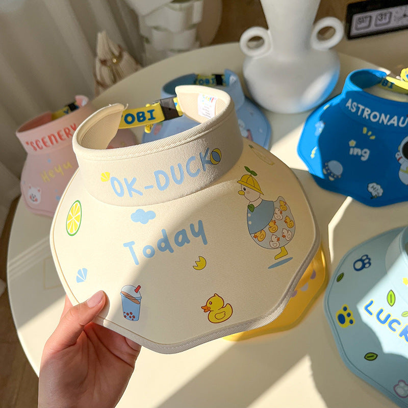 Children's Sun Protection Cartoon Ruffled UV Protection Sun Hat