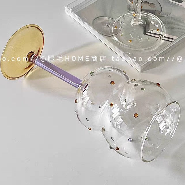 Creative Colored Sugar Bean Glass Tall Cup