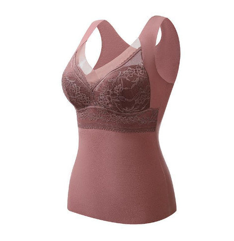 Double-sided Sanded Bra With Chest Pads For Slim Fit And Heating