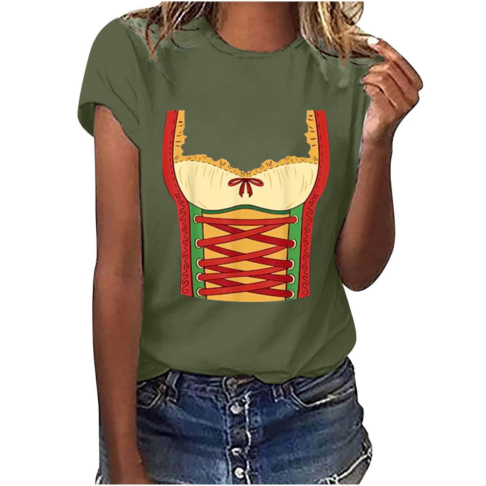 Simple Printed European And American T-shirt Short Sleeve