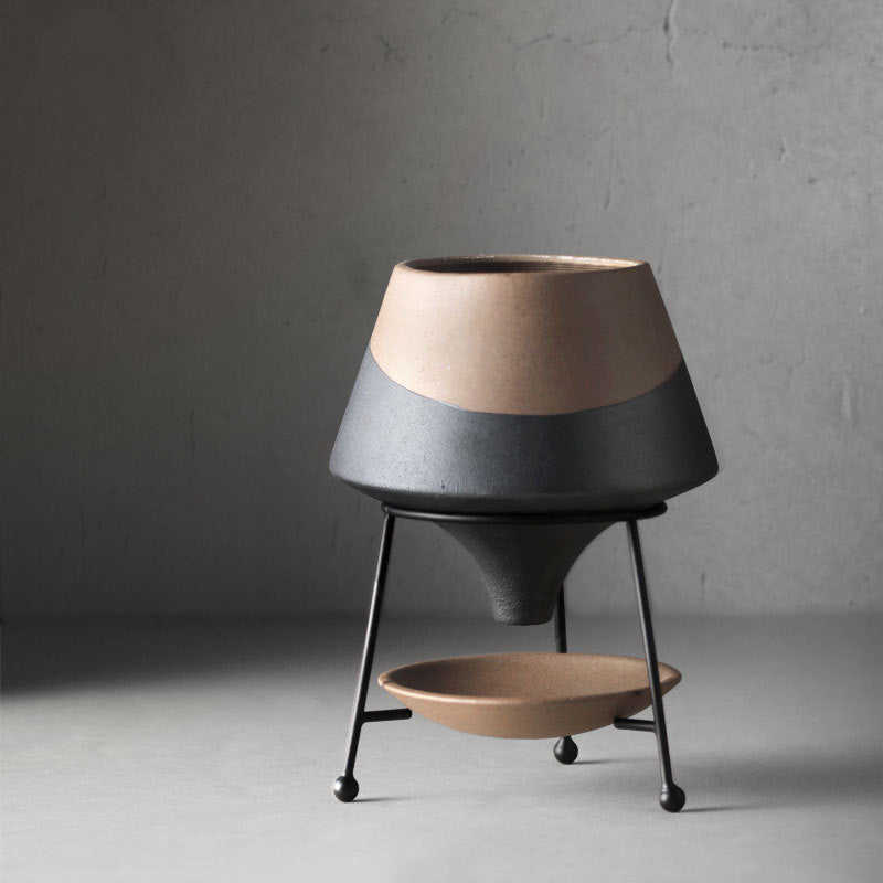 Creative Ceramic Flower Pot Nordic Iron Frame