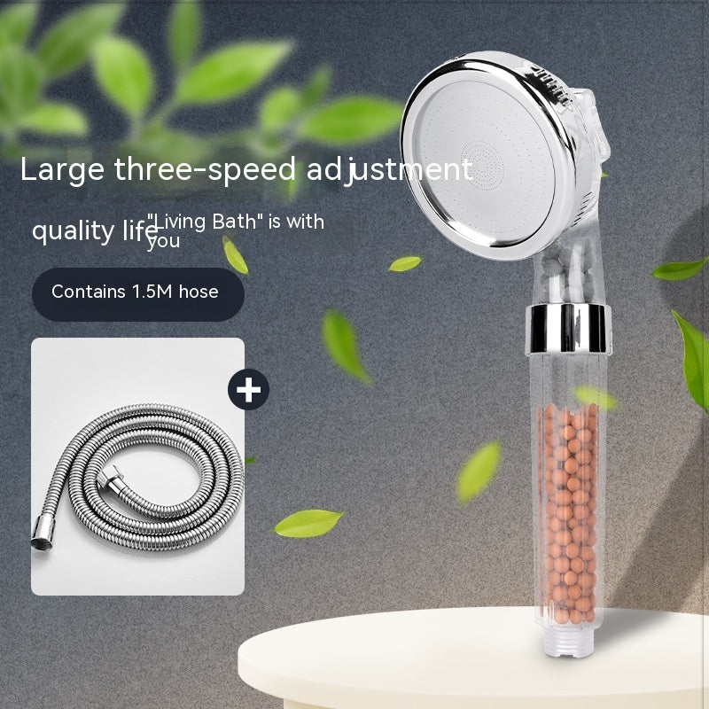 Three-speed Anion Supercharged Filtering Shower Head Nozzle