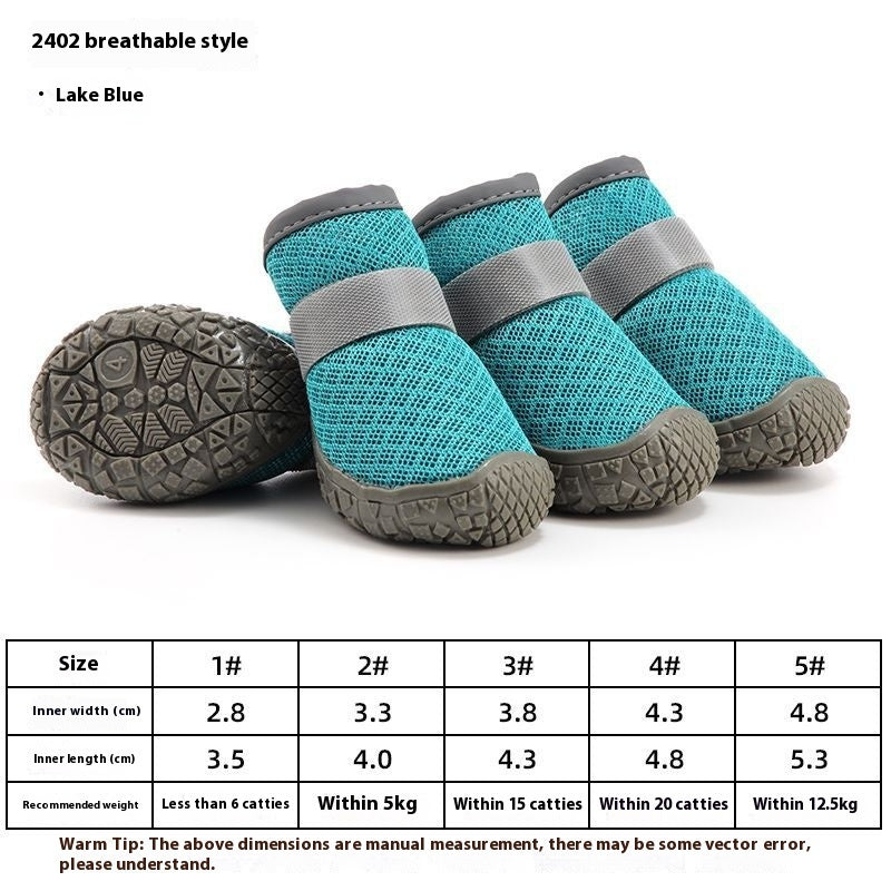 Waterproof, Non-slip, Wear-resistant Breathable Dog Shoes