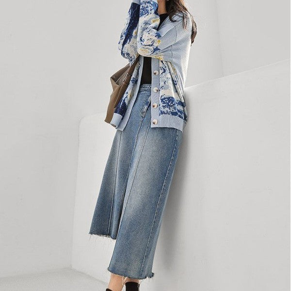 French Literary Retro Lazy Wind Van Gogh Knitted Sweater Women