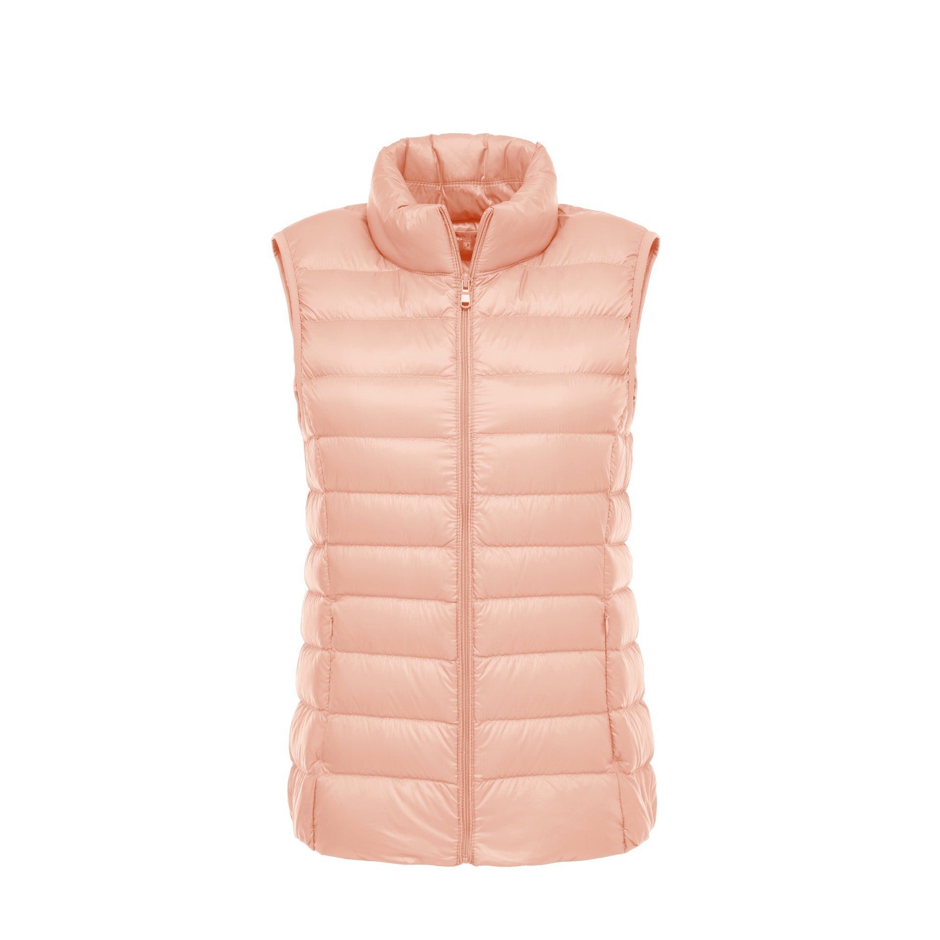 Autumn And Winter New Thin Lightweight Short Type Casual Fashion Stand-up Collar Down Jacket Vest Women's Light Down Feather Liner