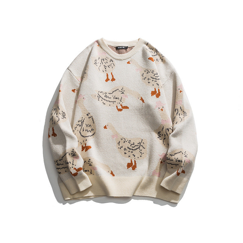 Men's Loose Round Neck Long Sleeve Sweater