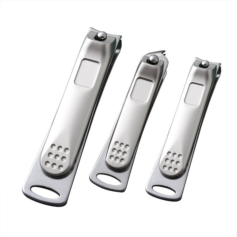 Classic Stainless Steel Large Opening Nail Clippers Slant Tip Household Single