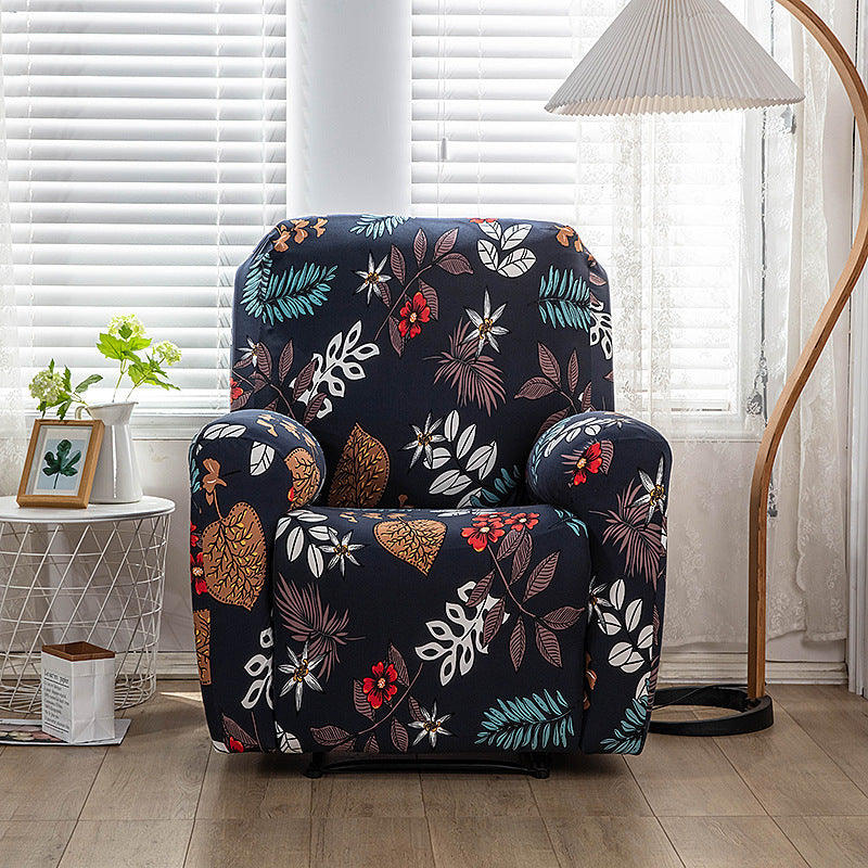 Stretch Printed Fabric All Inclusive Recliner Cover Single Seat