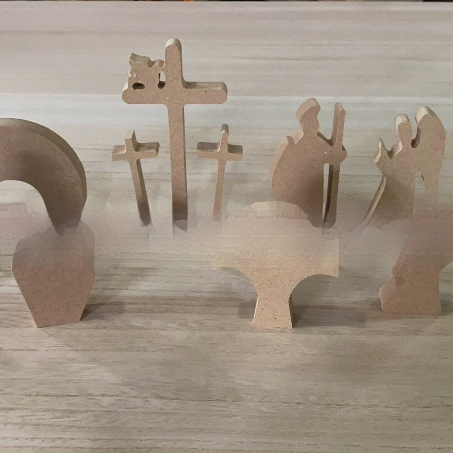 Easter Scene Wooden Decoration