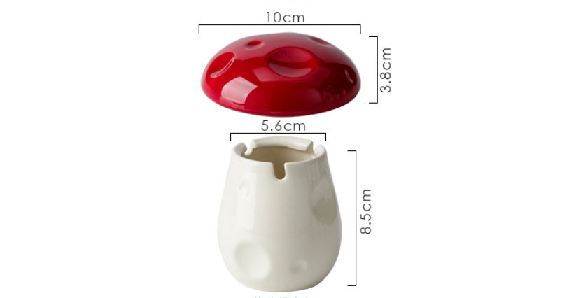 Prevent Fly Ash Mushroom Ashtray Desktop Decoration With Lid