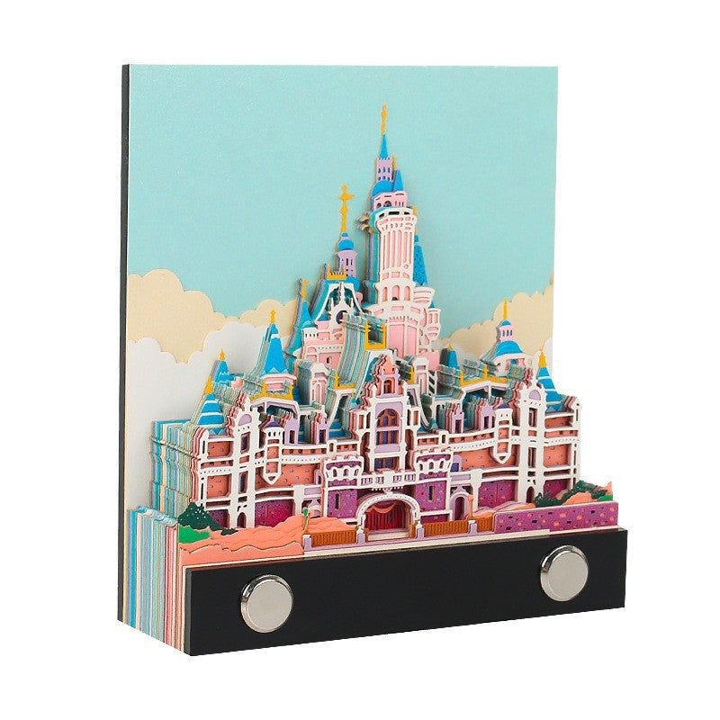 Creative Gift Paper Carved Model 3D Memo