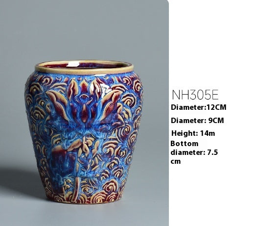 Household Green Plant Creative Jun Kiln Ceramic Flower Pot