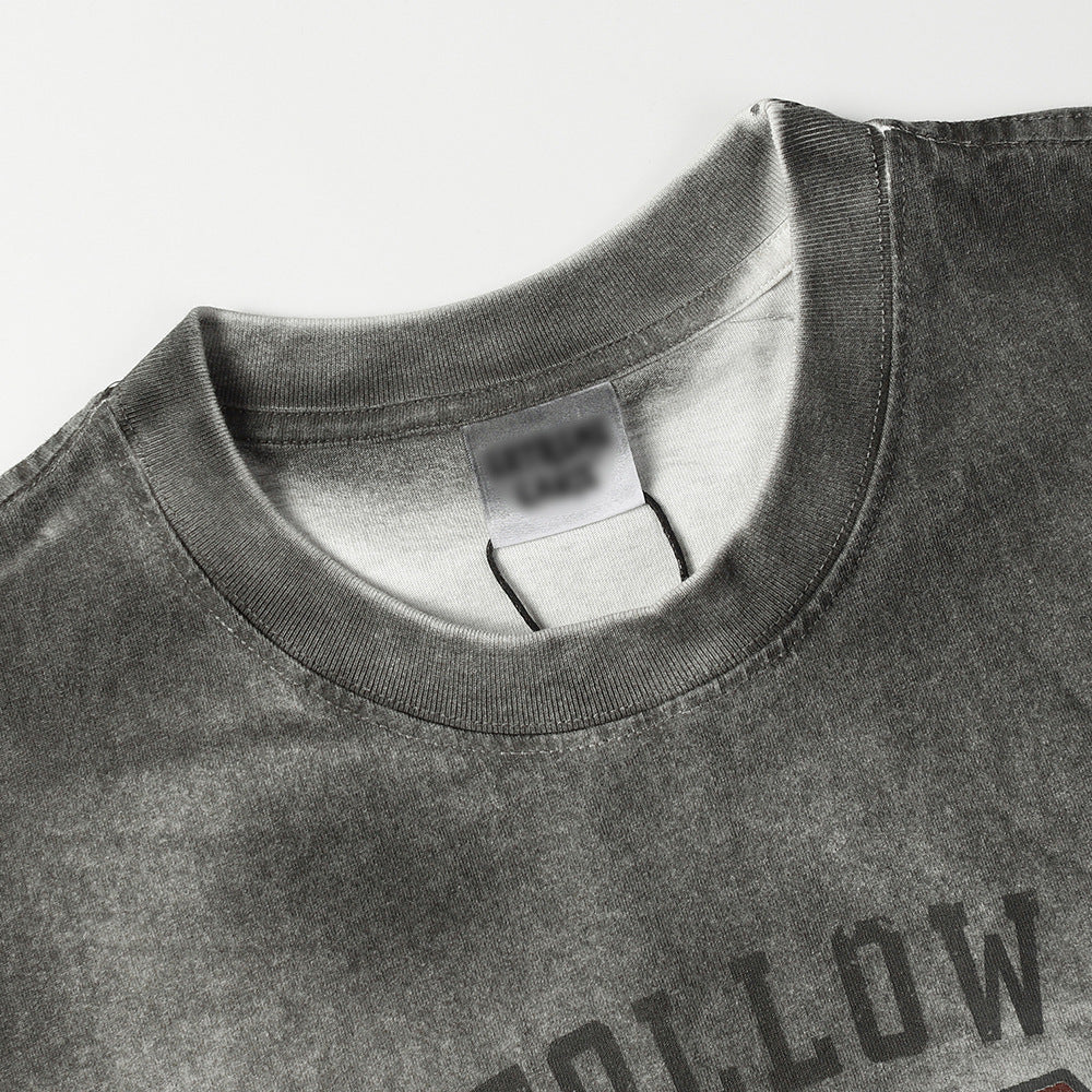 Tie-dye Gradient Short-sleeved T-shirt Men's Hip Hop