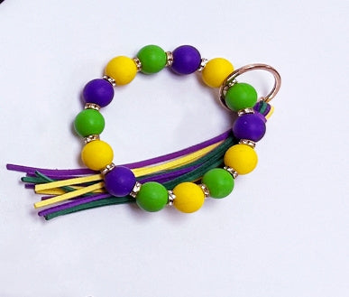 Silicone Beads Key Pendants Bracelet