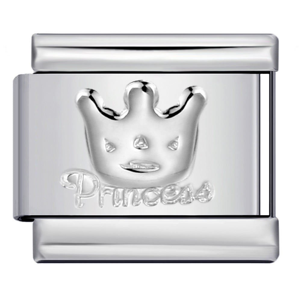 DIY Italian Module Bracelet Titanium Steel Gold Plated