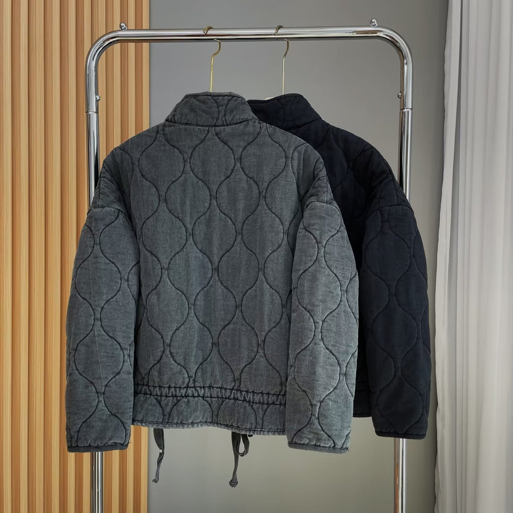 Long Sleeve Zipper Cotton Jacket