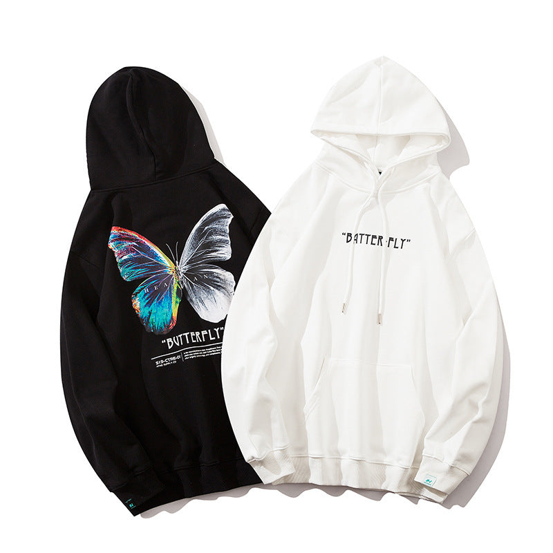 Butterfly print hoodie