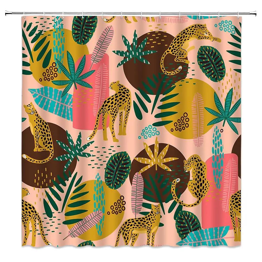 Modern Aesthetic Tropical Bohemian Cheetah Bath