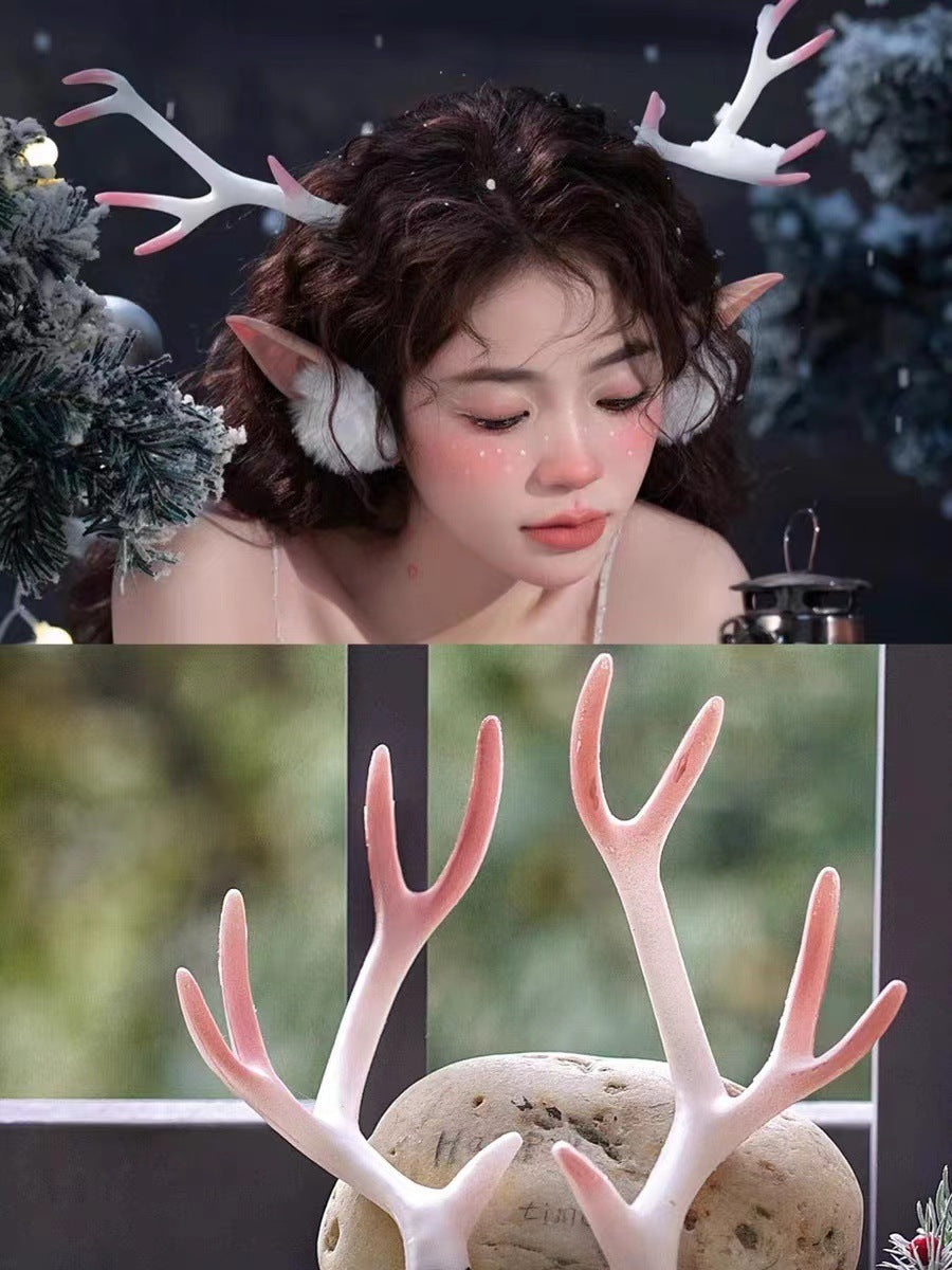 Antlers Christmas Headdress Hairpin Female