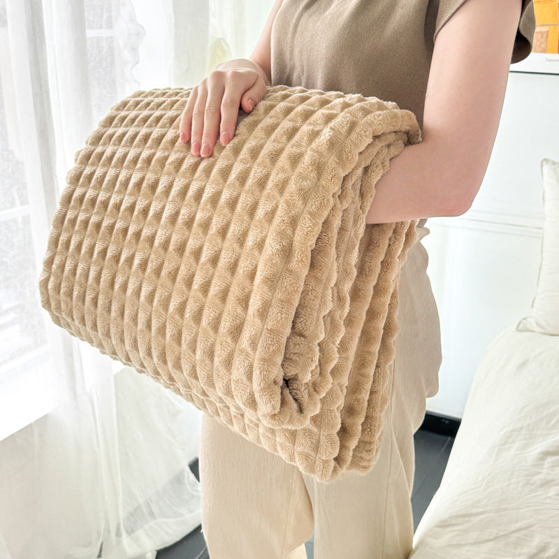 Flannel Plaid Blanket Soft Double Thick Warm Nap Blanket