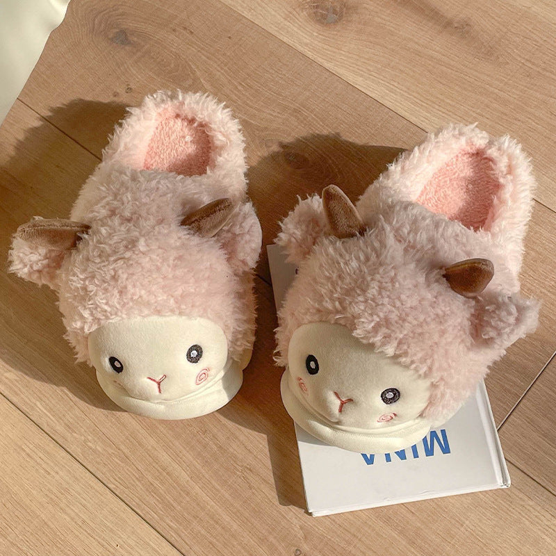 Cute Lamb Cotton Slippers Women's Autumn And Winter
