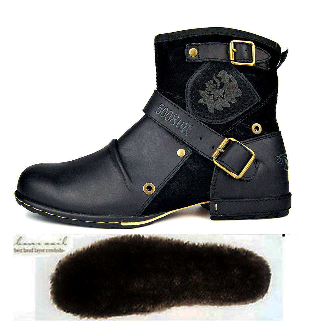 Men's leather Martin boots