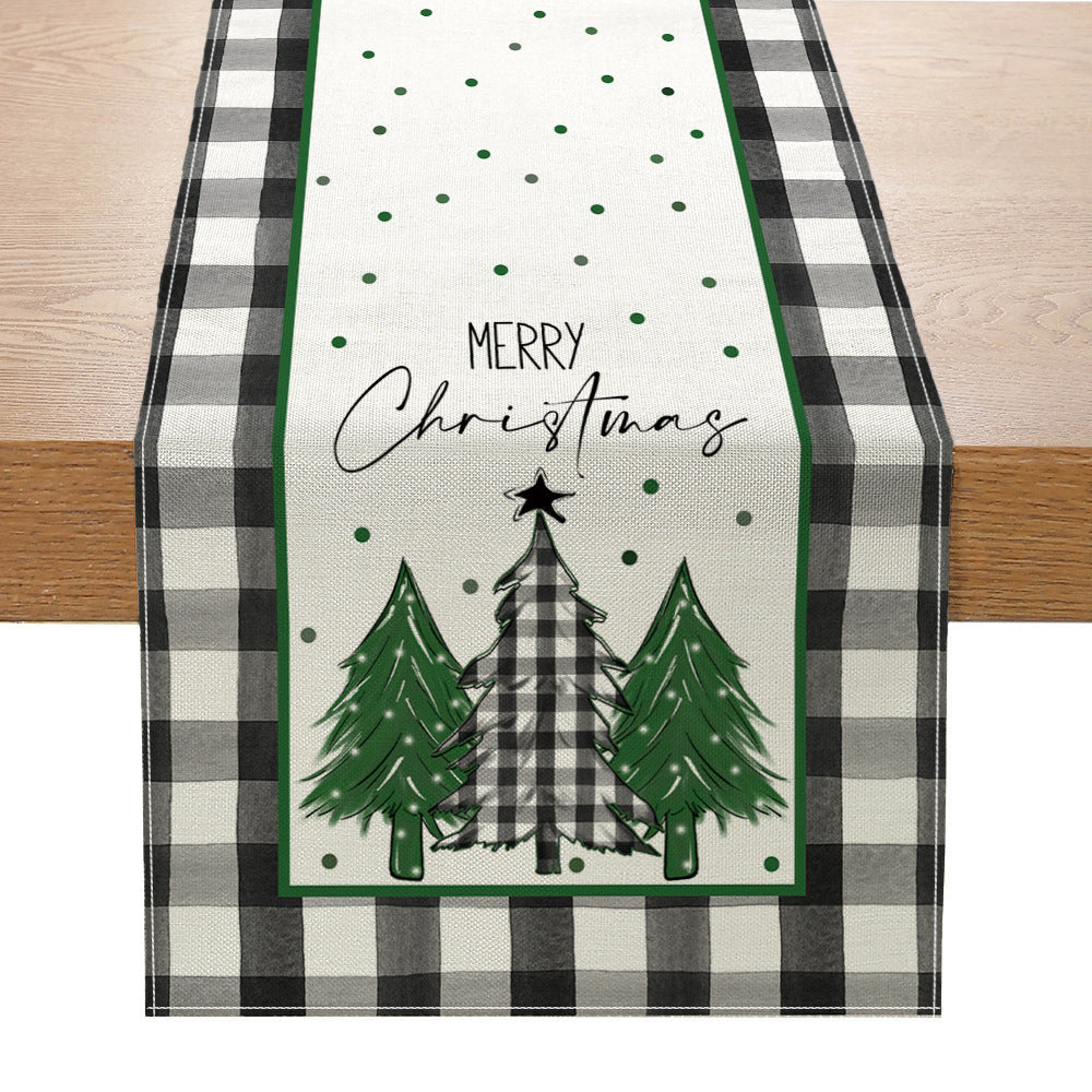 Christmas Snowman Santa Claus Creative Tablecloth