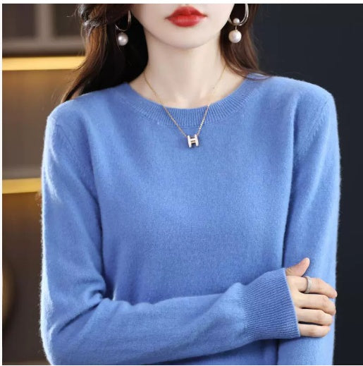 Fashion Autumn Undershirt Women's Long Wool