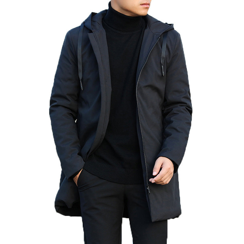 Men's thick hooded casual jacket