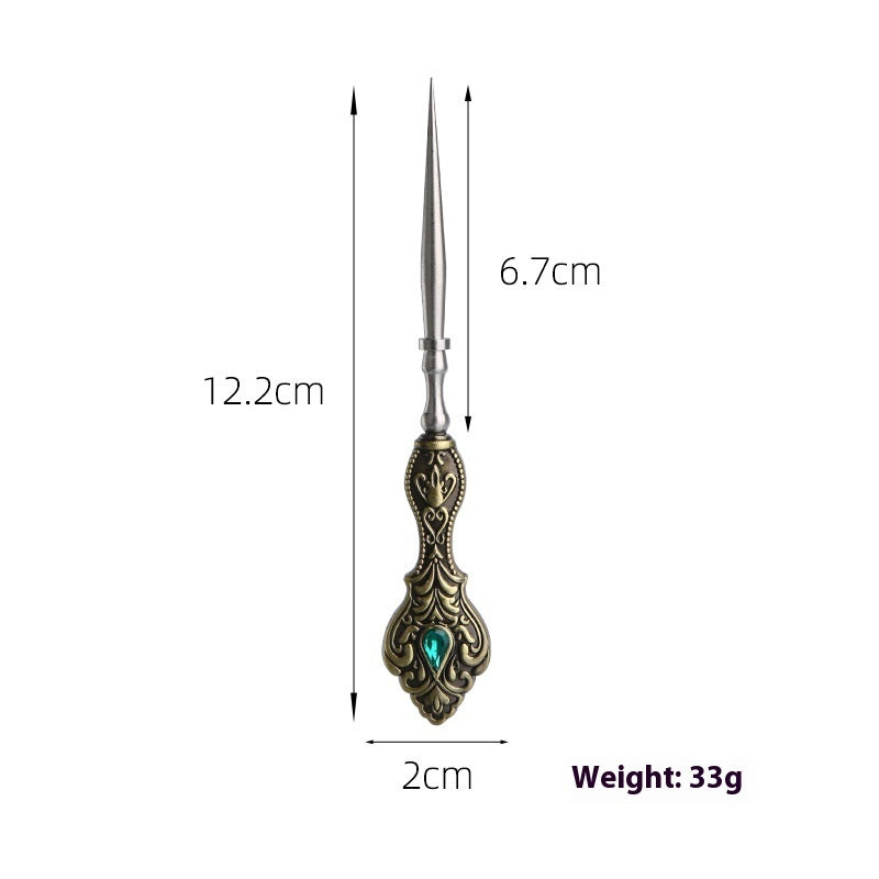 Retro Diamonds Thimble Awl Syringe