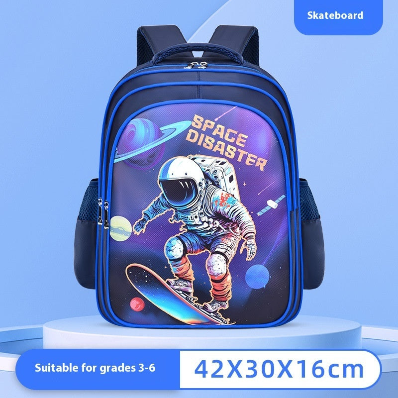 Astronaut Schoolbag Boy Double Shoulders Backpack Grade 3-4