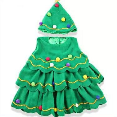 Children's Christmas Tree Performance Dance Costumes