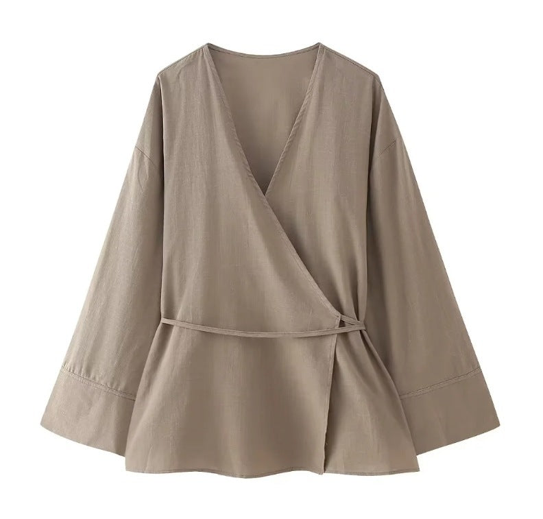 Casual Loose Tied Pajamas Trousers Suit