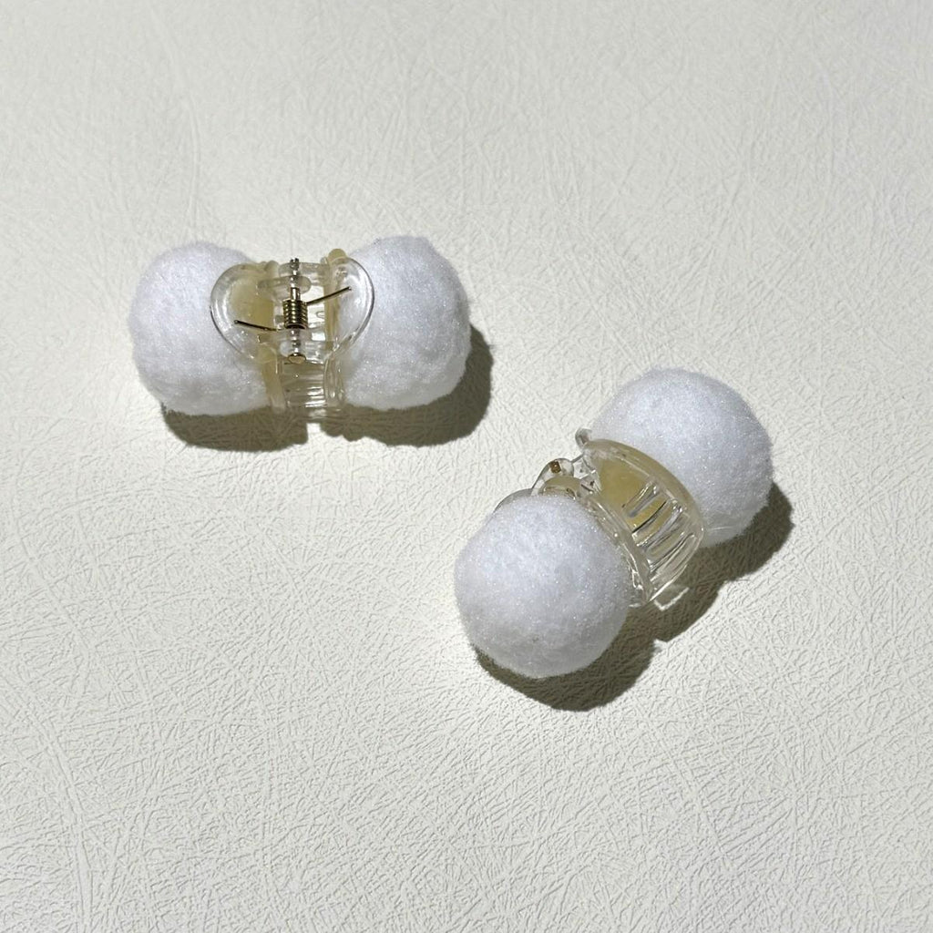 Cute Plush Ball Barrettes Small Jaw Clip
